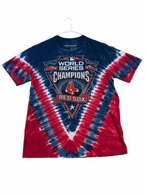 Liquid Blue Boston Red Sox 2018 World Series Champions Tie Dye T-Shirt Size L